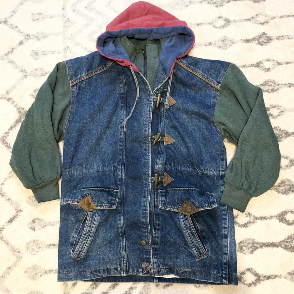 Vintage Adolfo Sport heavy denim jacket size small